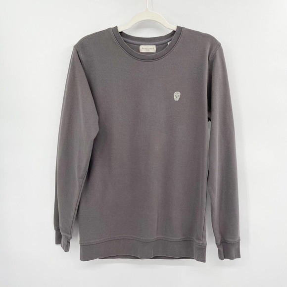 Suspicious Antwerp Crewneck Sweatshirt Gray Size S Pullover Long Sleeve Skull‎ - Picture 1 of 8